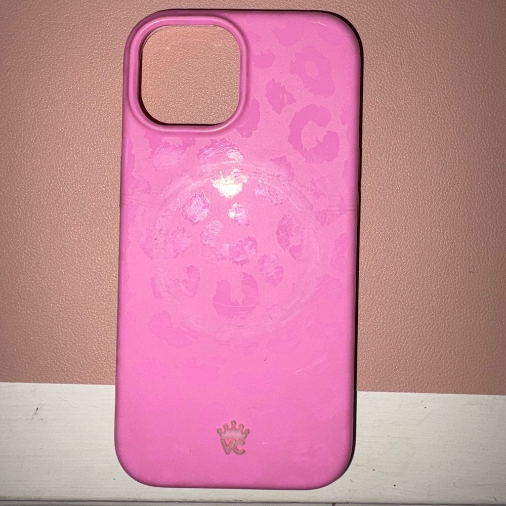 Velvet Caviar Pink Leopard Print iPhone 15 Case